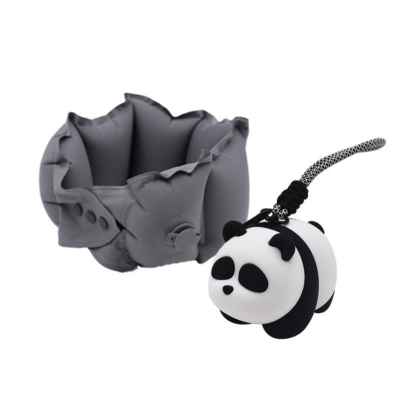 Wholesale Portable Inflatable Travel Neck Pillow - Cartoon Panda Design, U-Shaped - Image 3