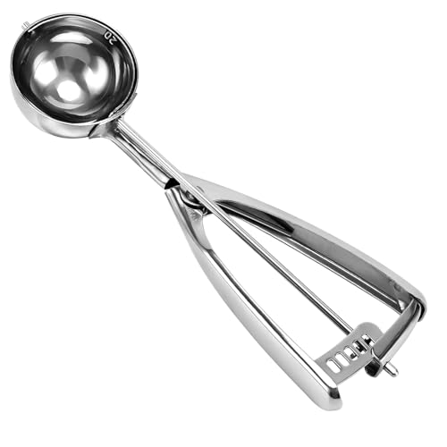Saebye Large Cookie Scoop. 3 Tbsp Cookie Scoops for Baking, Cookie Dough Scoop, Cupcake Scoops, 2 3/32 inches / 53 mm Ball, 18/8 Stainless Steel, Secondary Polishing - Image 1