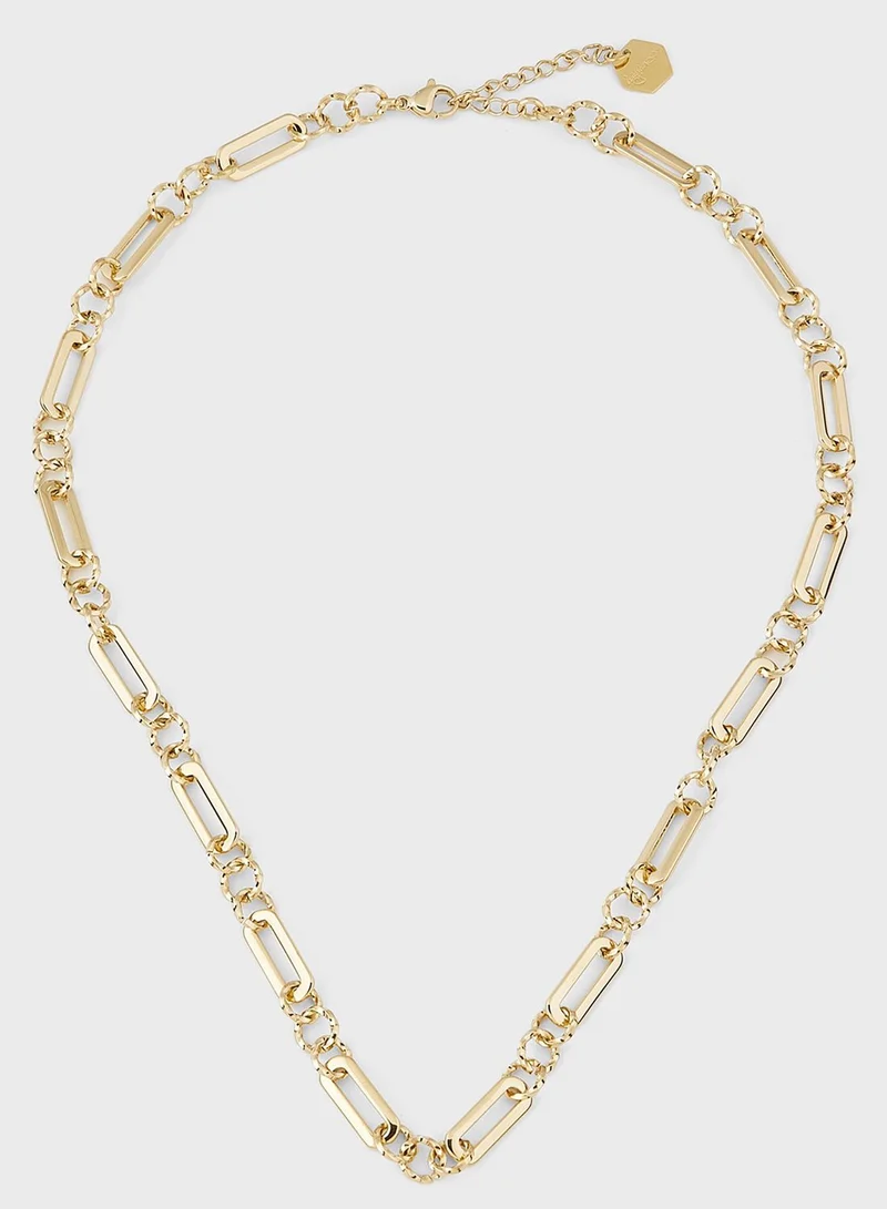 Lady Mauve BEA PAPERCLIP TWIST CHAIN NECKLACE