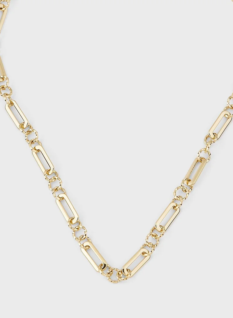 Lady Mauve BEA PAPERCLIP TWIST CHAIN NECKLACE