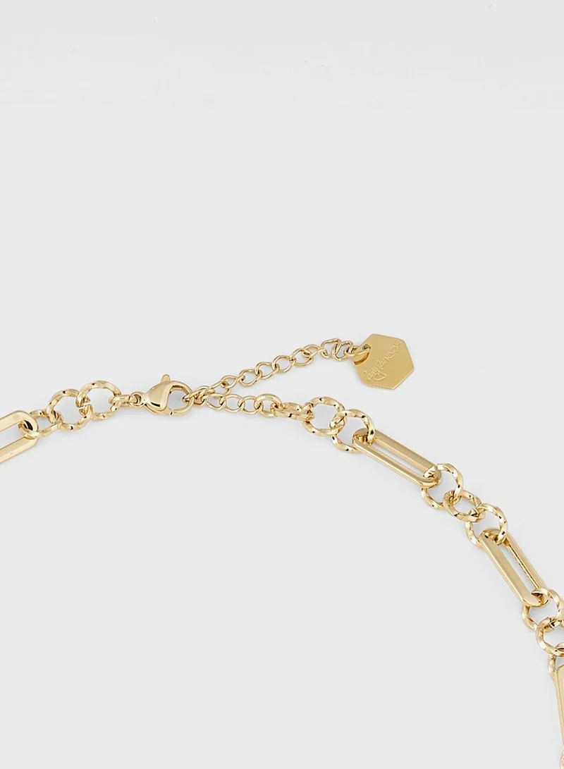 Lady Mauve BEA PAPERCLIP TWIST CHAIN NECKLACE