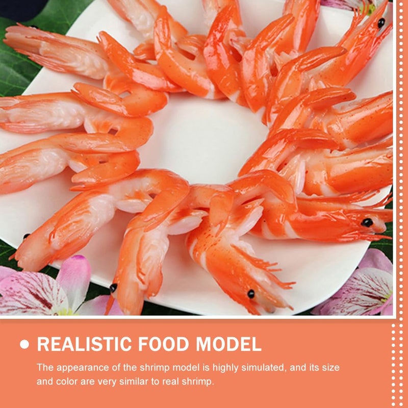 Simulated Red Shrimp Models 9Pcs Home Display Decoration Photography Props - Image 5