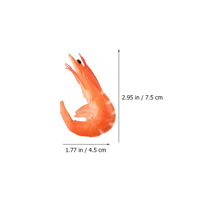 Simulated Red Shrimp Models 9Pcs Home Display Decoration Photography Props - Image 3