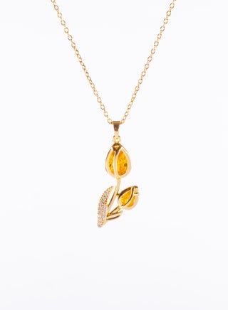 Stainless Steel Necklace Golden with a Orange Crystal Rose Pendant - pzsku/Z2744BA8D94AD117B539EZ/45/_/1737287637/e350a159-d15b-4e44-8e18-23b18d18c128