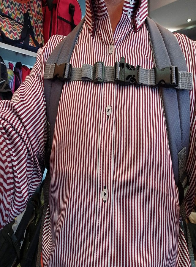 Amlrt Backpack Chest Strap- Nylon - Adjustable Universal (Grey) - Image 5