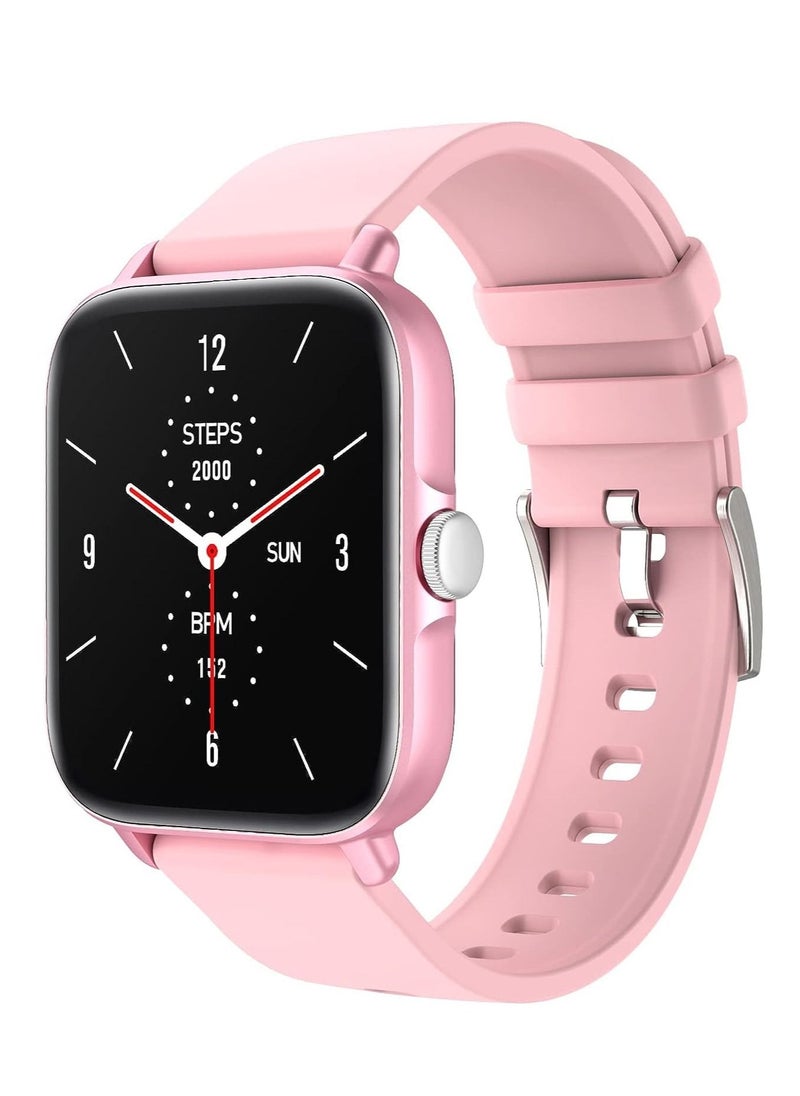 Generic 1.7-inch Smart Watch, Dial/Receive Calls, Compatible with Android/iOS Phone, Fitness Tracker with Heart Rate Monitor, Blood Oxygen, Sleep, Multi-sport Modes, IP68 Waterproof Smartwatch (Pink)  - Image 1