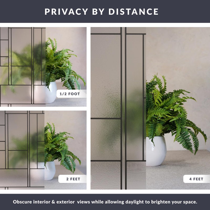 Artscape Empire 24 x 36 Inch Window Film, Made in USA â€“ Provides Privacy, Non-Adhesive, Textured Leaded Glass Pattern, UV Protection, Easy to Apply and Removable - Image 4