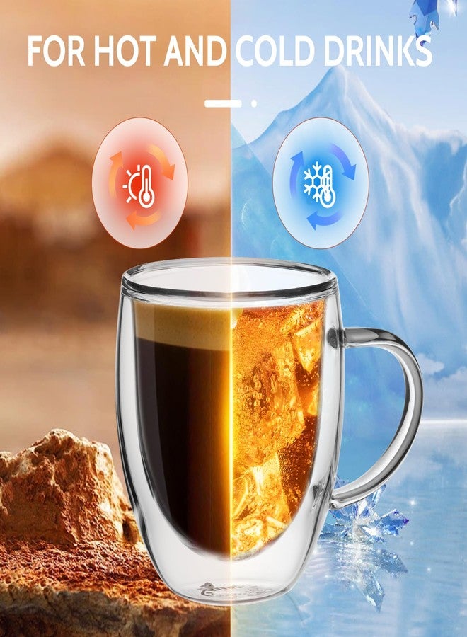 سويز مجموعة أكواب إسبريسو زجاجية مزدوجة الجدار من سويز، سعة 5 أونصات، 4 قطع، أكواب إسبريسو زجاجية شفافة مثالية للكابتشينو واللاتيه والشاي - Image 3