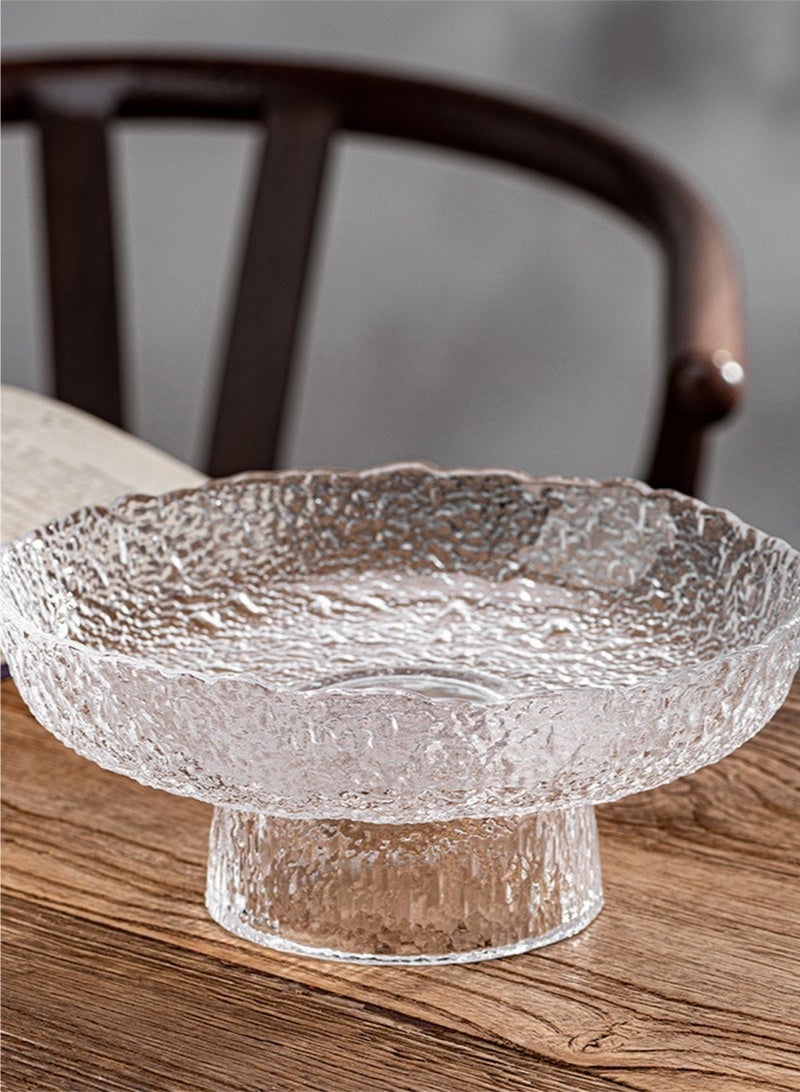 Bukela Glass Fruit Bowl Fruit Basket for Kitchen Counter Clear Salad Bowl Decorative Pedestal Bowl for Table Decor Serving Bowl for Fruit Snacks Candy - Image 4