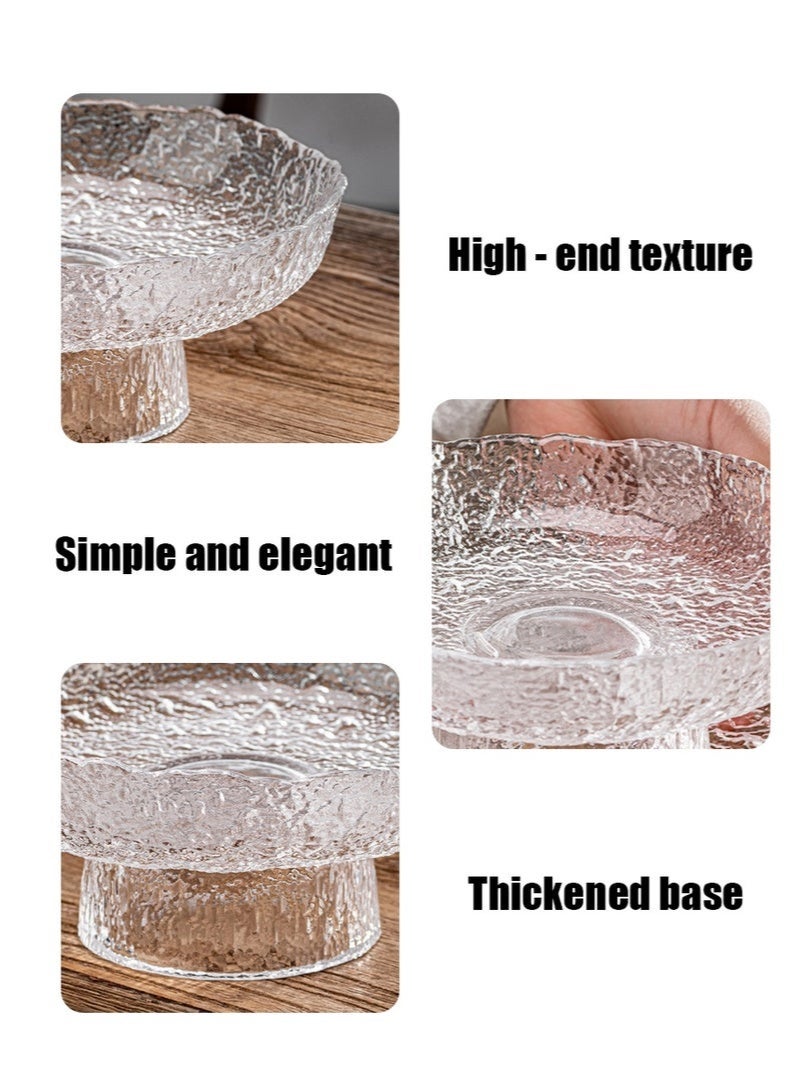 Bukela Glass Fruit Bowl Fruit Basket for Kitchen Counter Clear Salad Bowl Decorative Pedestal Bowl for Table Decor Serving Bowl for Fruit Snacks Candy - Image 5
