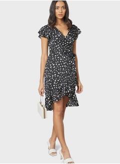 MELA LONDON Dash Print Wrap Dress  - Image 4