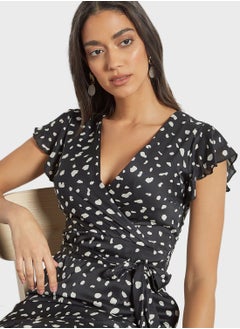 MELA LONDON Dash Print Wrap Dress  - Image 3