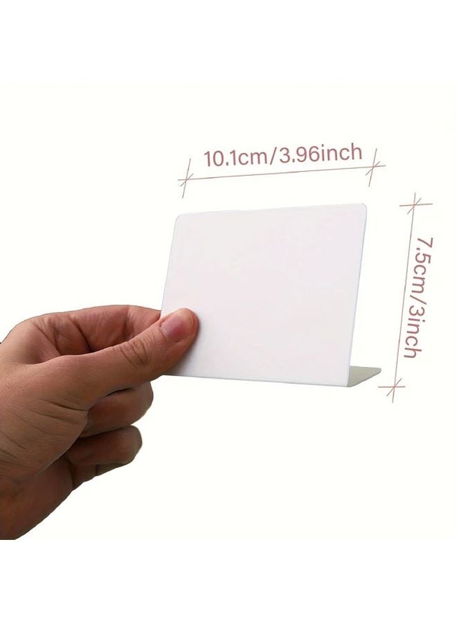 6pcs Mini Whiteboard Signs Dry Erase Plastic Message Boards White Style - Image 4