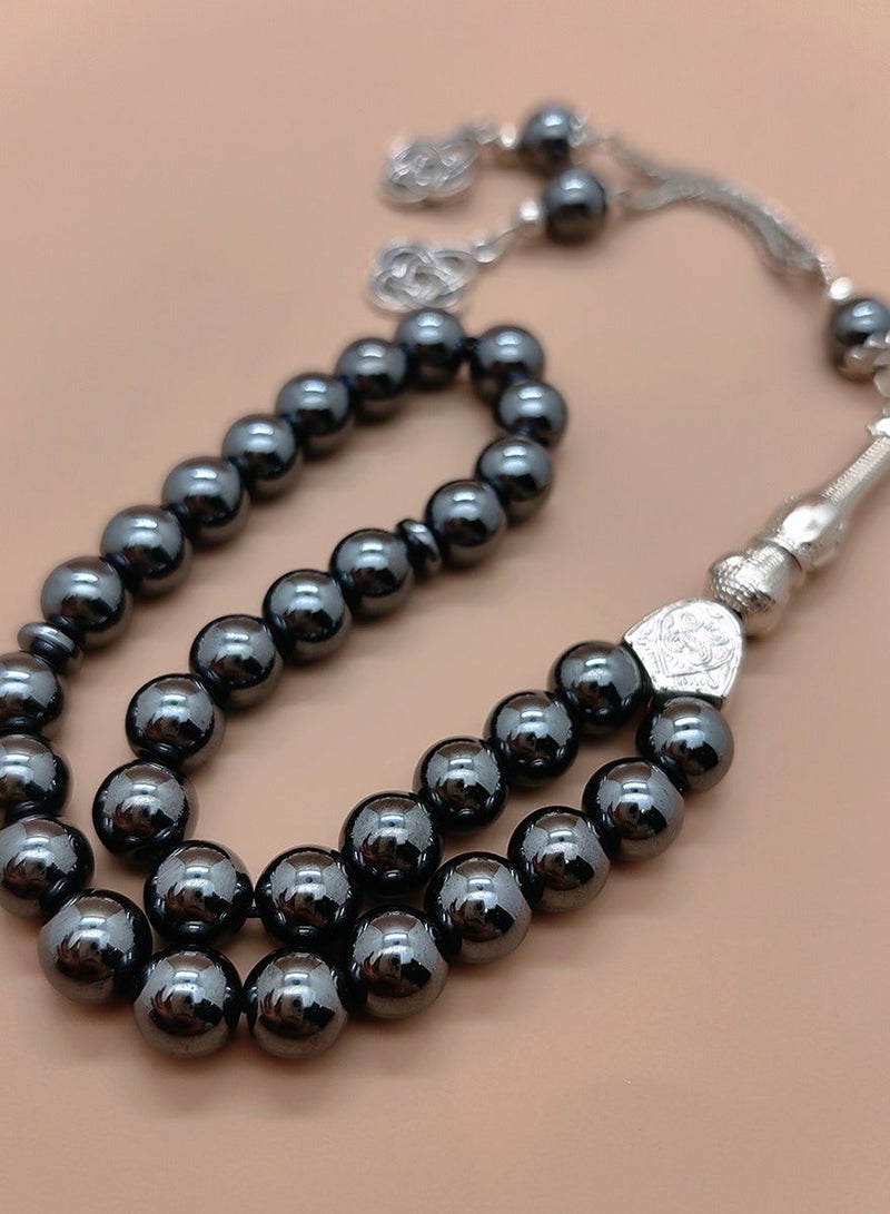 general 33 Vintage Black Gallstones Prayer Beads/Tasbih/10MM - Image 4