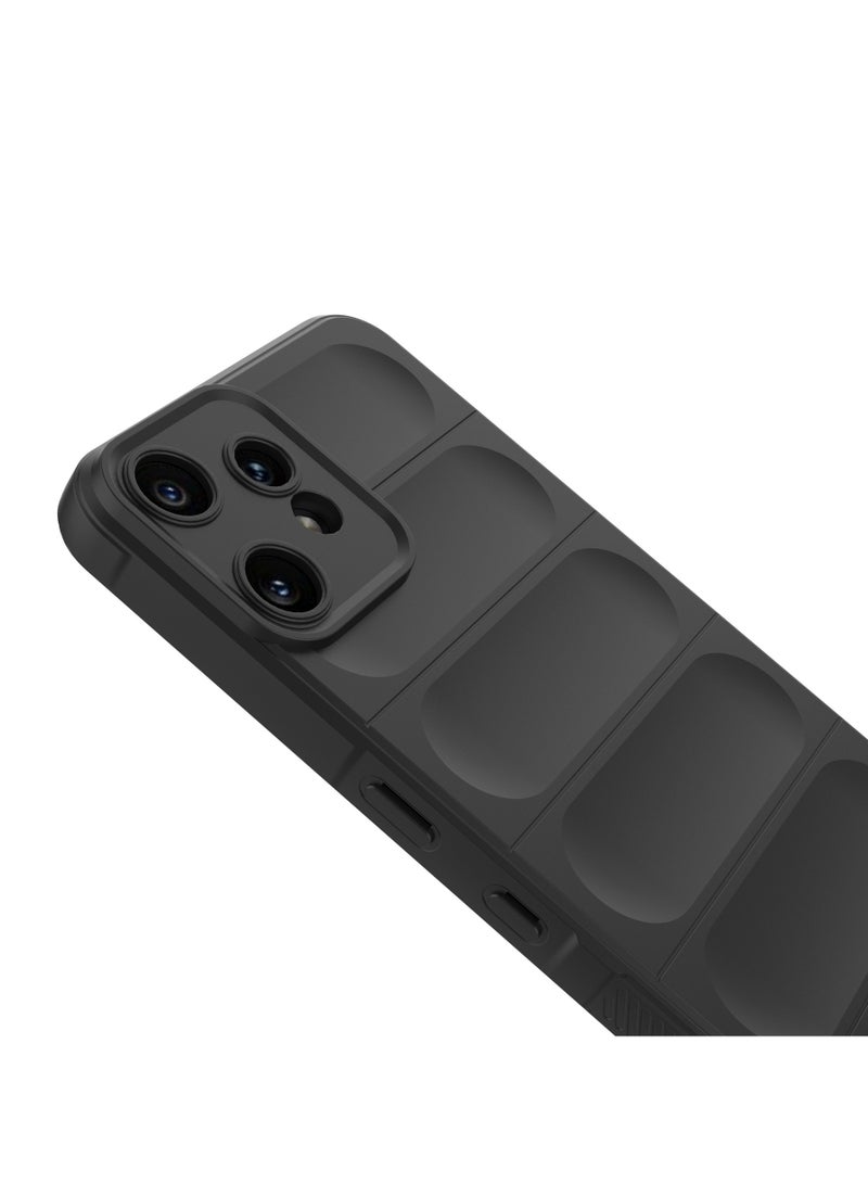 SanHu for Nothing CMF Phone 2 Pro / cmf by NOTHING Phone 2 Pro Case Cover, Heavy Duty 4D Striped Pattern Sensory Soft Silicone Full Portection Shockproof Phone Case for Nothing CMF Phone 2 Pro / cmf by NOTHING Phone 2 Pro, Black - Image 4