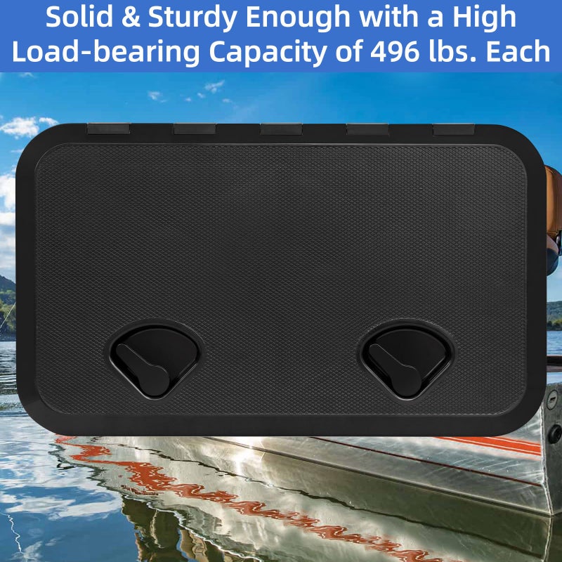 CLLOMAGY 24"x14" Boat Hatch Deck Access Lid,Marine Deck Access Hatch Door Cover for Bass/John/Fishing/Skiff/Sailboat/Yacht & RV/Camper Van,Durable&Weatherproof Boat Access Lid Cover-1PCS - Image 3