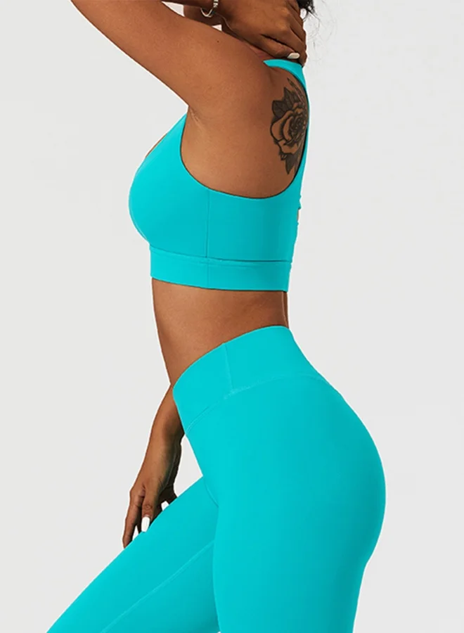 KAWN.YOGA Womens Striped Back Sports Bra - Padded Low Impact Workout Yoga Bra with Removable Built in Bra