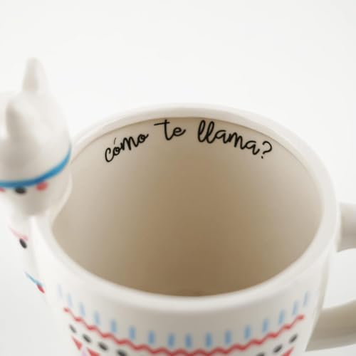 VOTUM Animal-Shaped Llama Coffee Mug, 18.6 fl. oz. - Handmade, Adorable Tea Cup with Printed Como Te Llama Writing - Premium Ceramic Gifts for Women & Men - Image 5