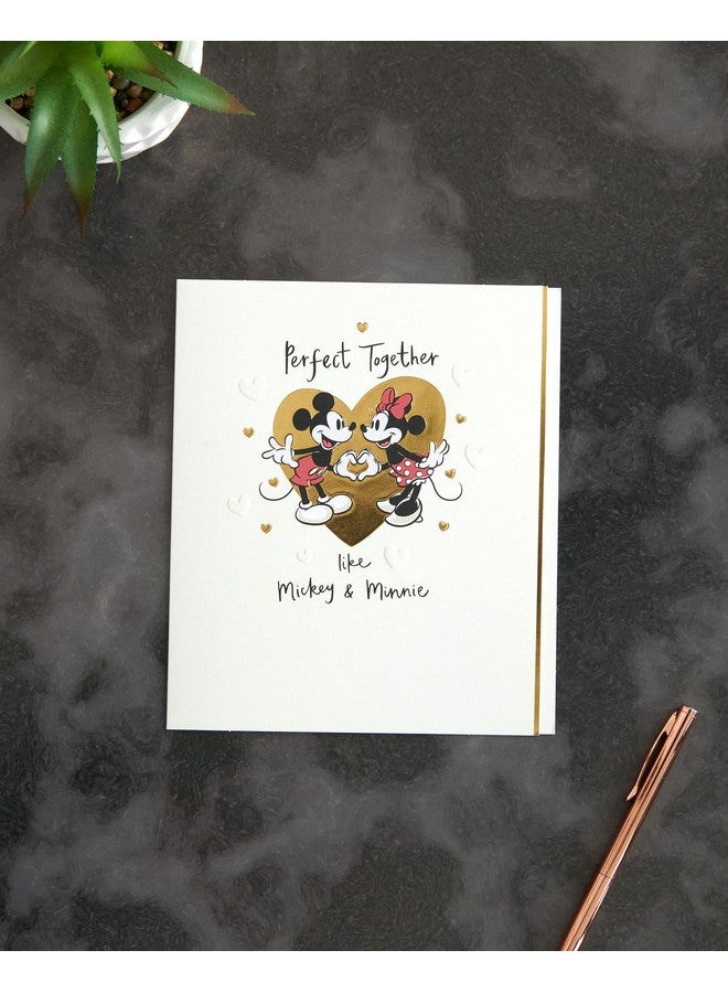 UK Greetings Disney Anniversary Card For Him/Her/Friend With Envelope - Mickey & Minnie Mouse Design - Image 3