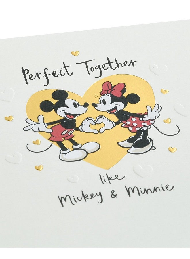 UK Greetings Disney Anniversary Card For Him/Her/Friend With Envelope - Mickey & Minnie Mouse Design - Image 4