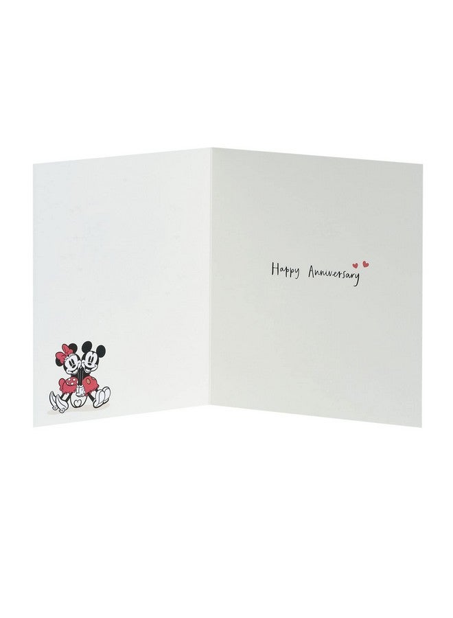 UK Greetings Disney Anniversary Card For Him/Her/Friend With Envelope - Mickey & Minnie Mouse Design - Image 2