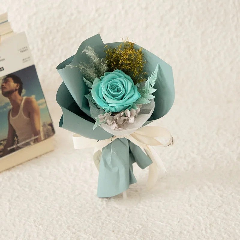 Bluejw Dried Flower Bouquet - Preserved Rose Gift Box for Valentine's Day, Mother's Day - Includes Dried Plants - Image 5