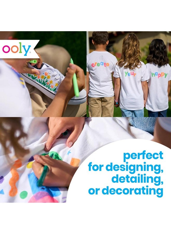 Ooly Permanent Fabric Markers [Set Of 12], Fabric Doodlers Are For Drawing On Denim Jackets, Light T-Shirts, Book Bags, Backpacks And More, Great Kids Activty For Birthdays And Holidays - Image 4