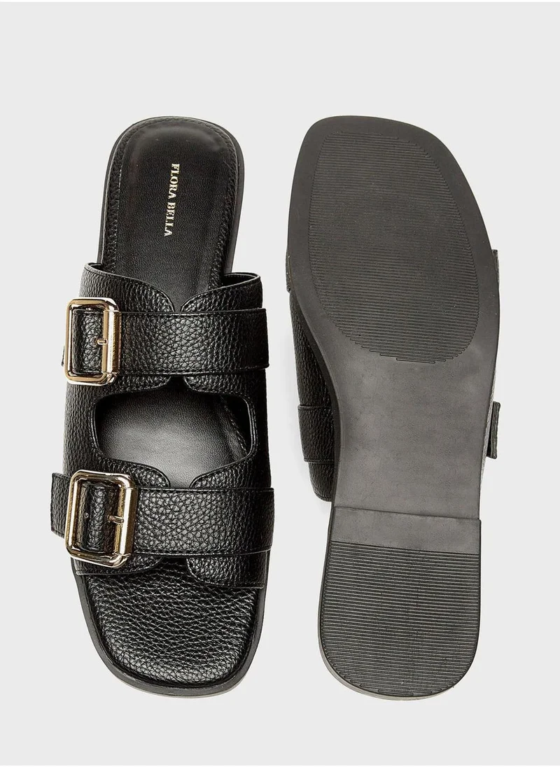 شو اكسبرس Double Strap Flat Sandals