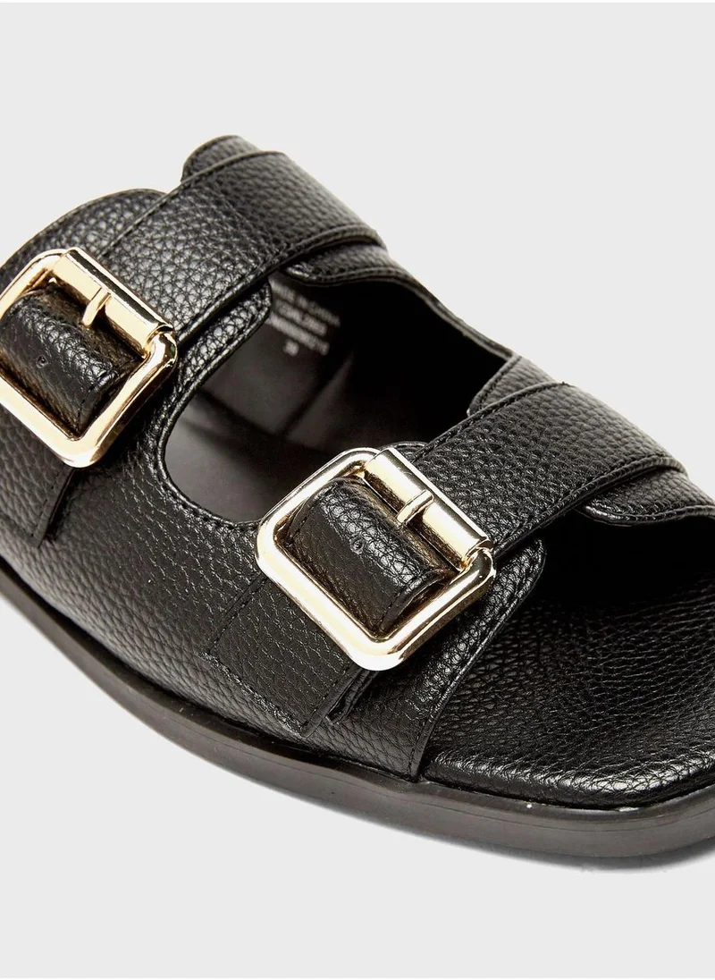 شو اكسبرس Double Strap Flat Sandals