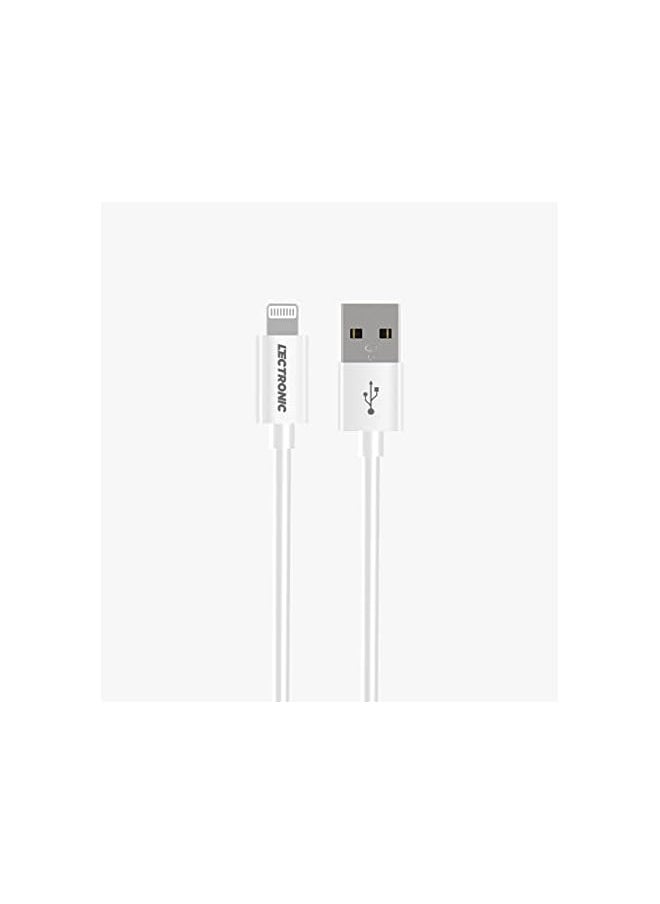 LeCtronic Usb A Lightning Cable For Sync Charging Mfi Certified Tpe Type 1M White Usb2.0  - Image 2