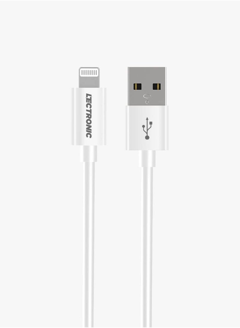 LeCtronic Usb A Lightning Cable For Sync Charging Mfi Certified Tpe Type 1M White Usb2.0  - Image 1