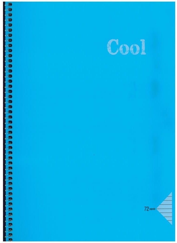 Keskin Color A4 Notebook 72 Sheets Striped Spiral Pp. Cover Cool Turquoise  - Image 1