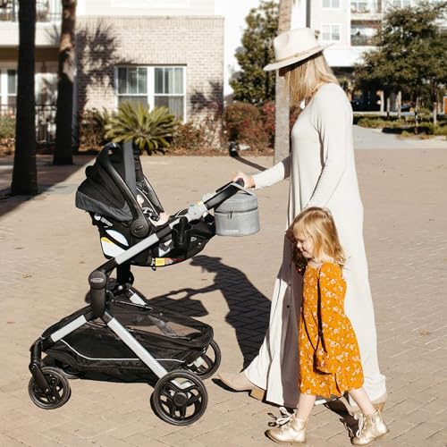 NANOBÉBÉ Nanobebe Breastmilk Baby Bottle Cooler & Travel Bag with Ice Pack Included. Compact Triple Insulated, Easily attaches to Stroller or Diaper Bag- Grey - Image 2
