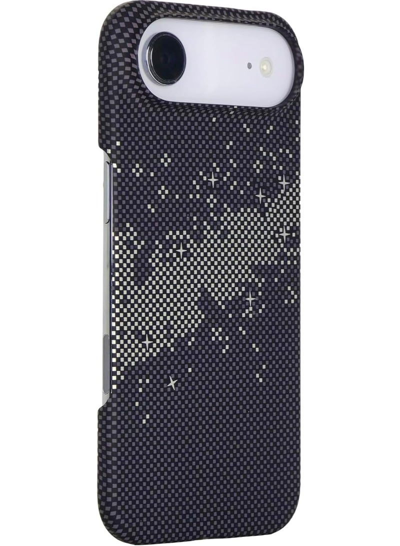 Phoni Ultra Slim Magnetic Case for iPhone Air, Compatible with MagSafe, Thin Lightweight Matte Phone Case, Carbon Fiber Style Texture, Raised Camera Protection (Midnight Constellation– Black Carbon) - Image 1