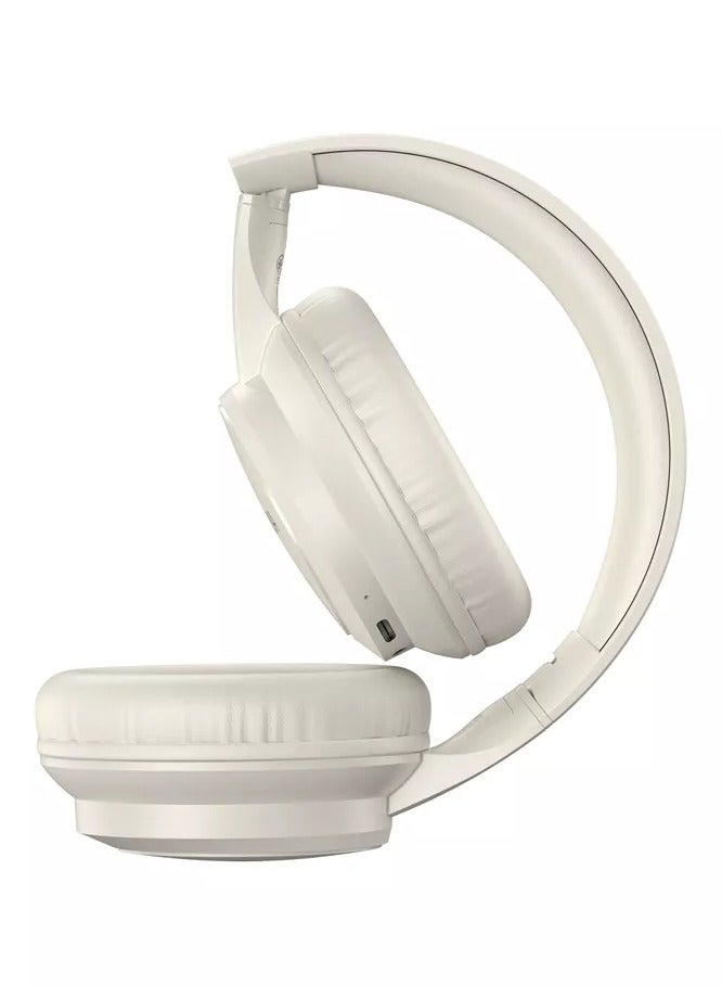 devia Wireless Bluetooth 5.4 Headphones with 40mm HD Stereo Sound – 10-Hour Battery Life, Dual Connection, 3 Sound Modes, Lightweight Foldable Design, 15-Meter Transmission Range, Beige Color - Image 2