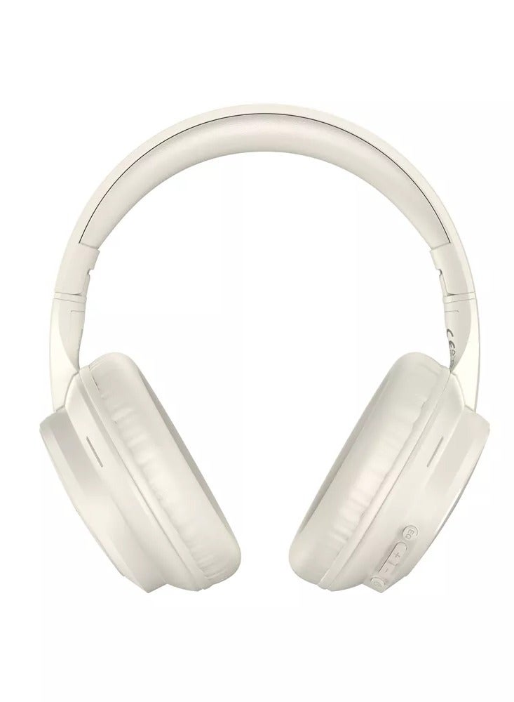 devia Wireless Bluetooth 5.4 Headphones with 40mm HD Stereo Sound – 10-Hour Battery Life, Dual Connection, 3 Sound Modes, Lightweight Foldable Design, 15-Meter Transmission Range, Beige Color - Image 3