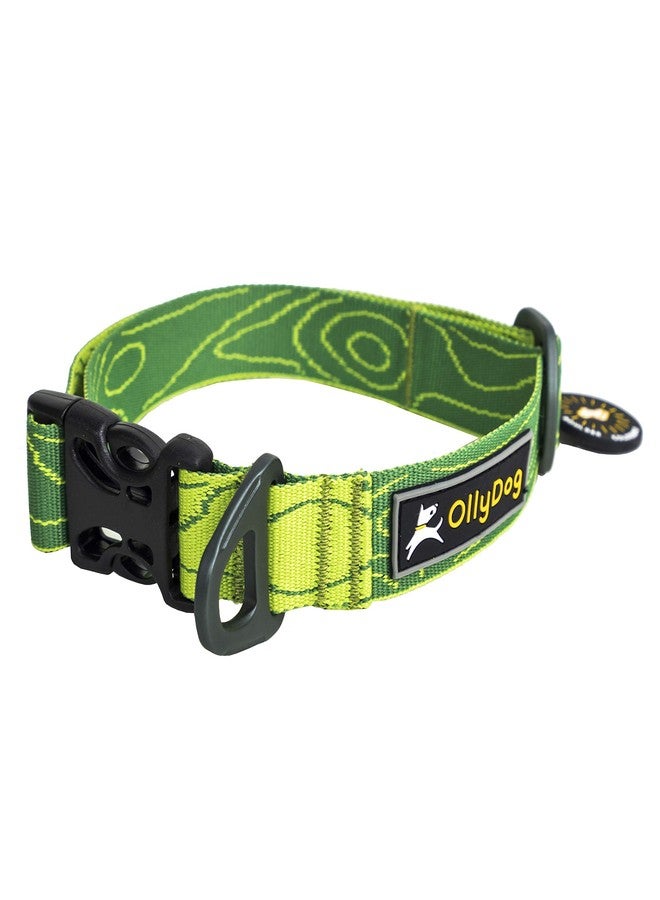 OllyDog طوق OllyDog Flagstaff، طوق كلاب منسوج مع مشبك جانبي، طوق تدريب خفيف الوزن للكلاب الكبيرة والمتوسطة والصغيرة (متوسط، لون أخضر فاتح) - Image 3