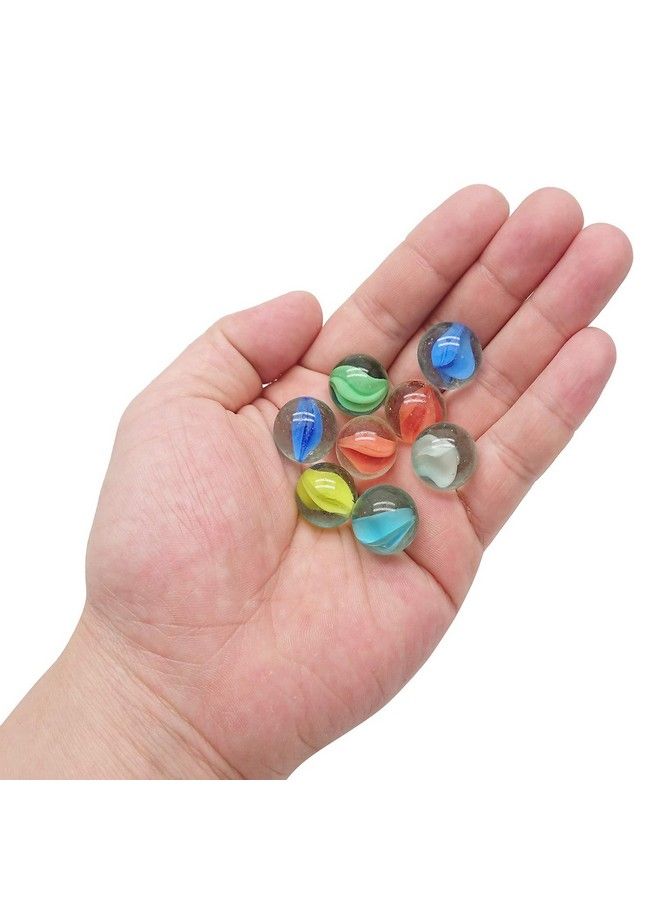 MANSHU 60 Pieces Glass Marbles For Marble Games 0.63 Inch 6 Colors. - Image 3