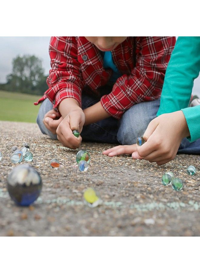 MANSHU 60 Pieces Glass Marbles For Marble Games 0.63 Inch 6 Colors. - Image 5