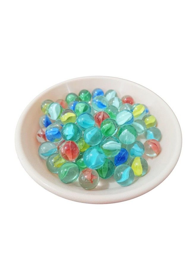 MANSHU 60 Pieces Glass Marbles For Marble Games 0.63 Inch 6 Colors. - Image 4