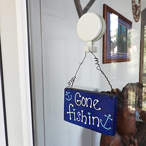 Haute Decor Attract Magnetic Wreath Hanger (White) - for 2 Metal Doors/Surfaces or 1 Single-Pane Glass Door or Window - Holds up to 10lbs. - Image 4