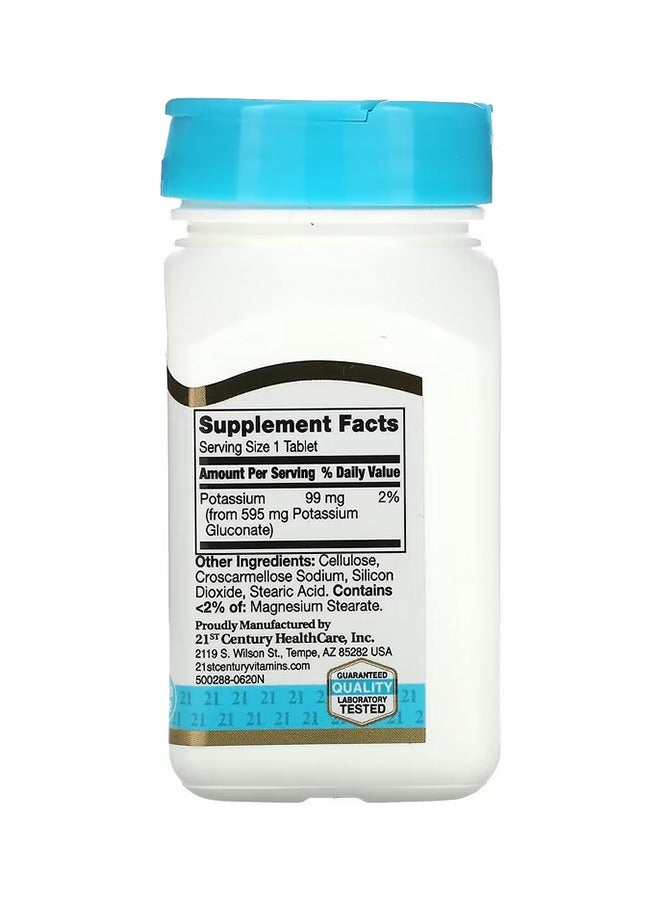 القرن الحادي والعشرون المكمل الغذائي لغلوكونات البوتاسيوم بتركيز 595 ملغ الغني بالمعادن - 110 أقراص - Image 2