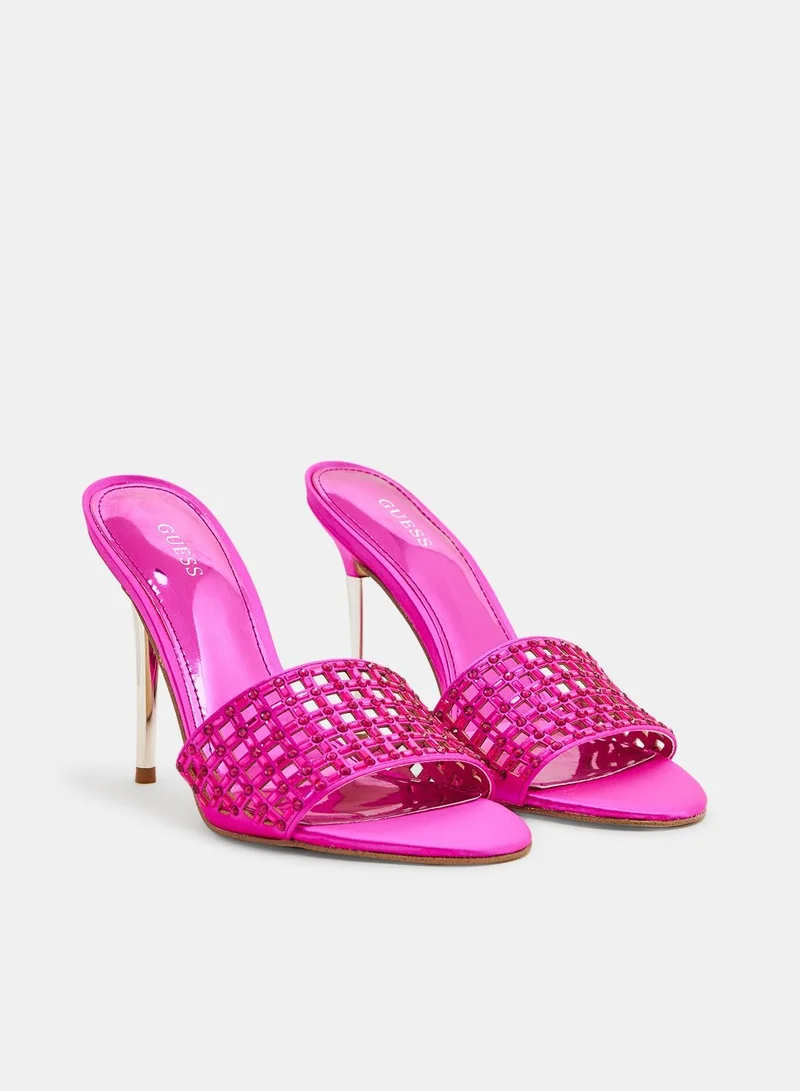 GUESS Mably Studded Heel Sandals