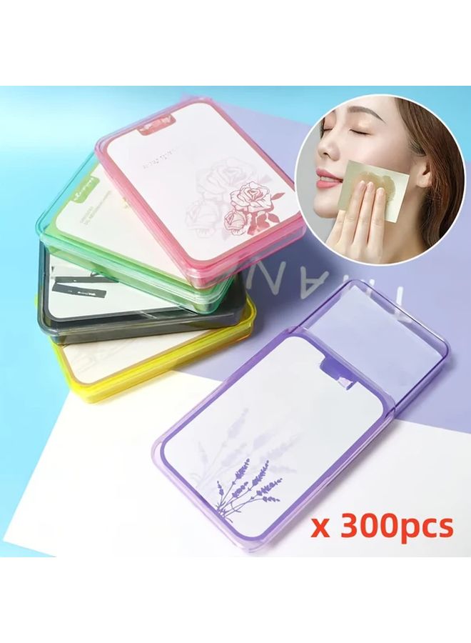 Green Oil Absorbing Face Paper 300 Sheets Oil Control Blotting Wipes Makeup Tool - Image 2