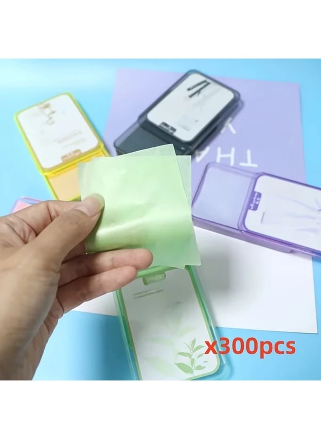 Green Oil Absorbing Face Paper 300 Sheets Oil Control Blotting Wipes Makeup Tool - Image 3