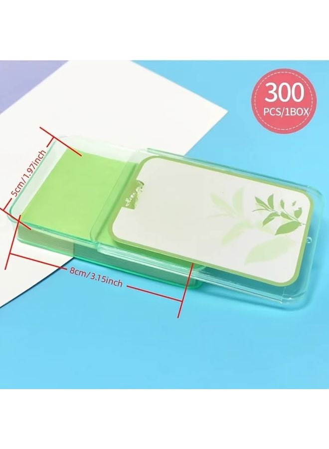 Green Oil Absorbing Face Paper 300 Sheets Oil Control Blotting Wipes Makeup Tool - Image 5