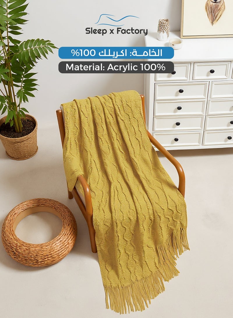 Sleep x Factory European Throw Blanket – Lightweight Sofa & Living Room Blanket – 127×152 cm - Image 3