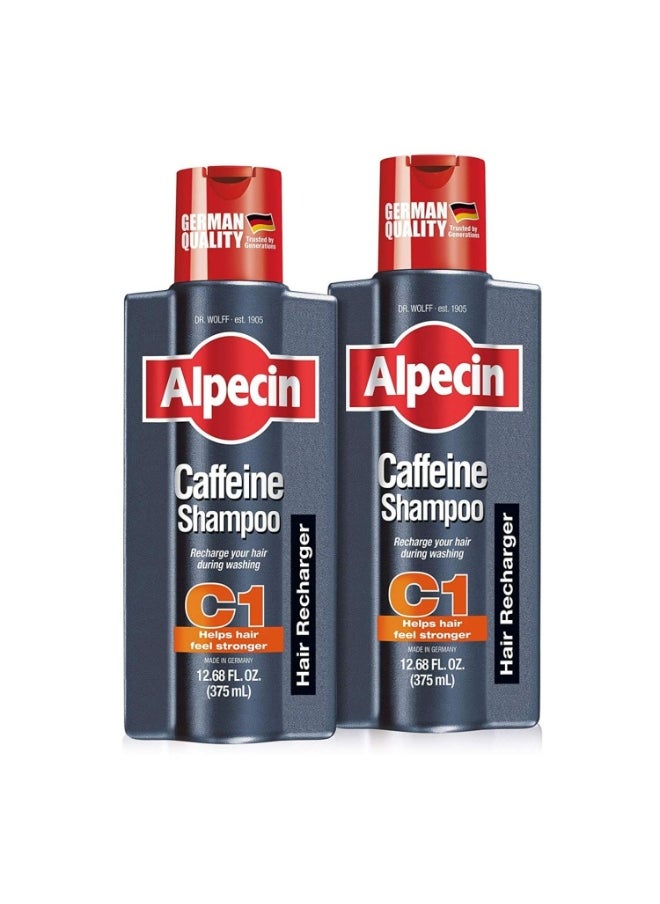 Alpecin Alpecin C1 Caffeine Shampoo 12.68 fl oz (Pack of 2) I Hair Performance Enhancer I Promotes Natural Hair Growth and Thickness I Energizes Scalp  - Image 1