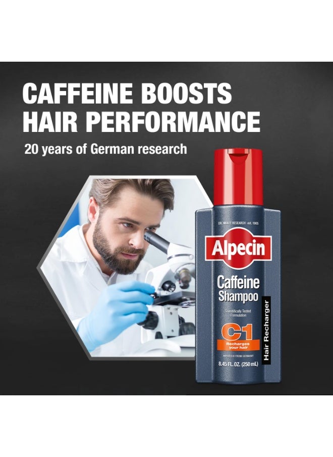Alpecin Alpecin C1 Caffeine Shampoo 12.68 fl oz (Pack of 2) I Hair Performance Enhancer I Promotes Natural Hair Growth and Thickness I Energizes Scalp  - Image 2