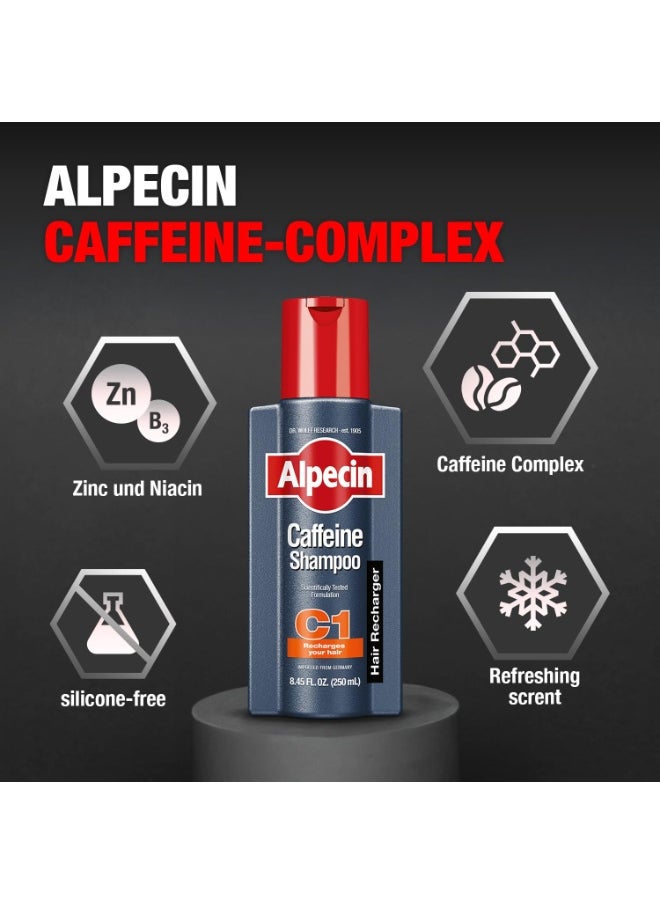 Alpecin Alpecin C1 Caffeine Shampoo 12.68 fl oz (Pack of 2) I Hair Performance Enhancer I Promotes Natural Hair Growth and Thickness I Energizes Scalp  - Image 3